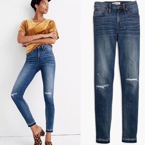 Madewell 9” high rise skinny denim jeans 29” waist